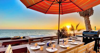 Oceanfront Family Home with Firepit on the Sand