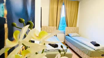 1 quarto, roupa de cama