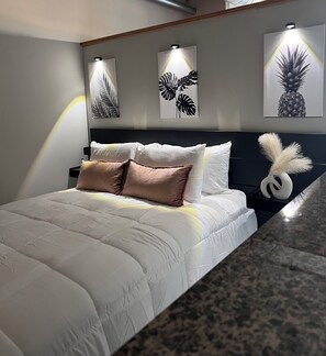 1 habitación, tabla de planchar con plancha, wifi gratis y ropa de cama 