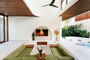 Luxury Villa, Pool View | Living area | Flat-screen TV - Luxury Noah Villa (Kuta)