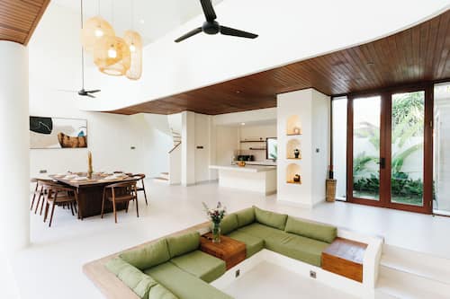 Luxury Villa, Pool View | Living area