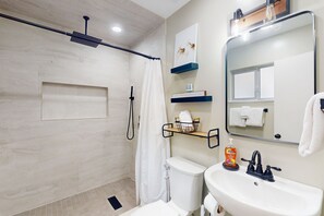 Hair dryer, towels