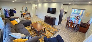 Cheminée, table de tennis de table