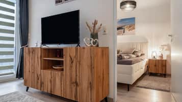 1 Schlafzimmer, BĂŒgeleisen/BĂŒgelbrett, kostenloses WLAN, BettwĂ€sche