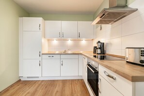 Fridge, oven, stovetop, dishwasher