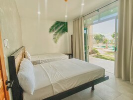 Family Double Room, Ocean View | Down comforters, desk, free WiFi, bed sheets
