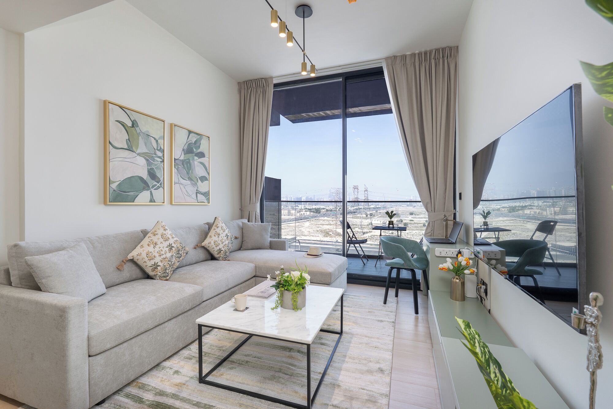 Appartement Luxe, vue ville | Coin séjour