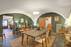 Family House, Multiple Bedrooms, 2 Bathrooms (La Baita 1800 Ski In Ski Out) | Dining room - La Baita 1800 Ski In Ski Out (Claviere)