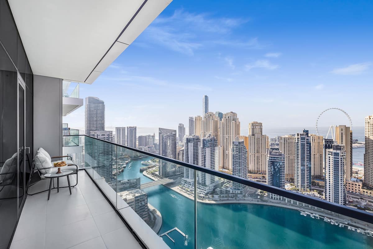 Appartement Luxe, 2 chambres, non-fumeur, vue marina | Vue depuis le balcon