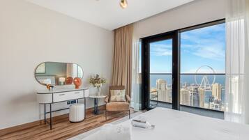 Appartamento Luxury, 3 camere da letto, non fumatori, vista porticciolo | Biancheria in cotone egiziano, biancheria da letto di alta qualità