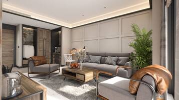 One Bedroom Apartment with balcony | Premium bedding, minibar, in-room safe, desk