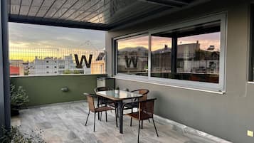 Luxury Apartment, City View | Terrace/patio