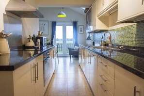 Fridge, dishwasher, cookware/dishes/utensils - Our Story Cottage (Alnwick)