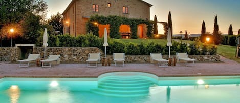 A heated pool