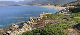 Charming sheepfold on the Liamone beach