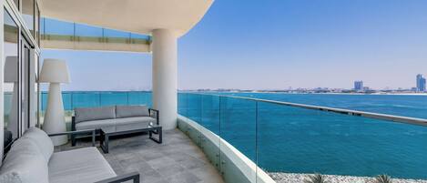 精緻公寓, 2 間臥室, 海景, 海濱 | 陽台