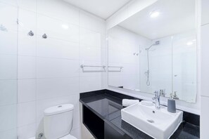 Shower, hair dryer