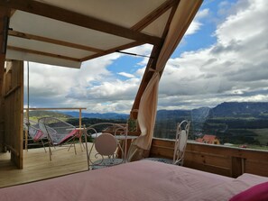 Superior tweepersoonskamer, uitzicht op meer | Terras