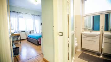 Apartment, Balcony, City View | Bathroom | Shower, free toiletries, hair dryer, towels