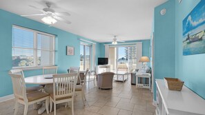Condo, Multiple Beds, Balcony, Ocean View (Ariel Dunes I Unit 301) | Living area | 35-inch flat-screen TV with digital channels - Prime Gulf View Condo Near top Attractions, Dining, & Beach Fun! (Miramar Beach)