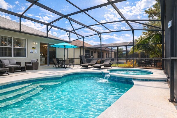 A heated pool