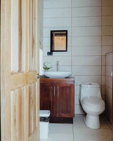 Classic Cabin, Mountain View | Bathroom | Shower, hair dryer, towels, soap