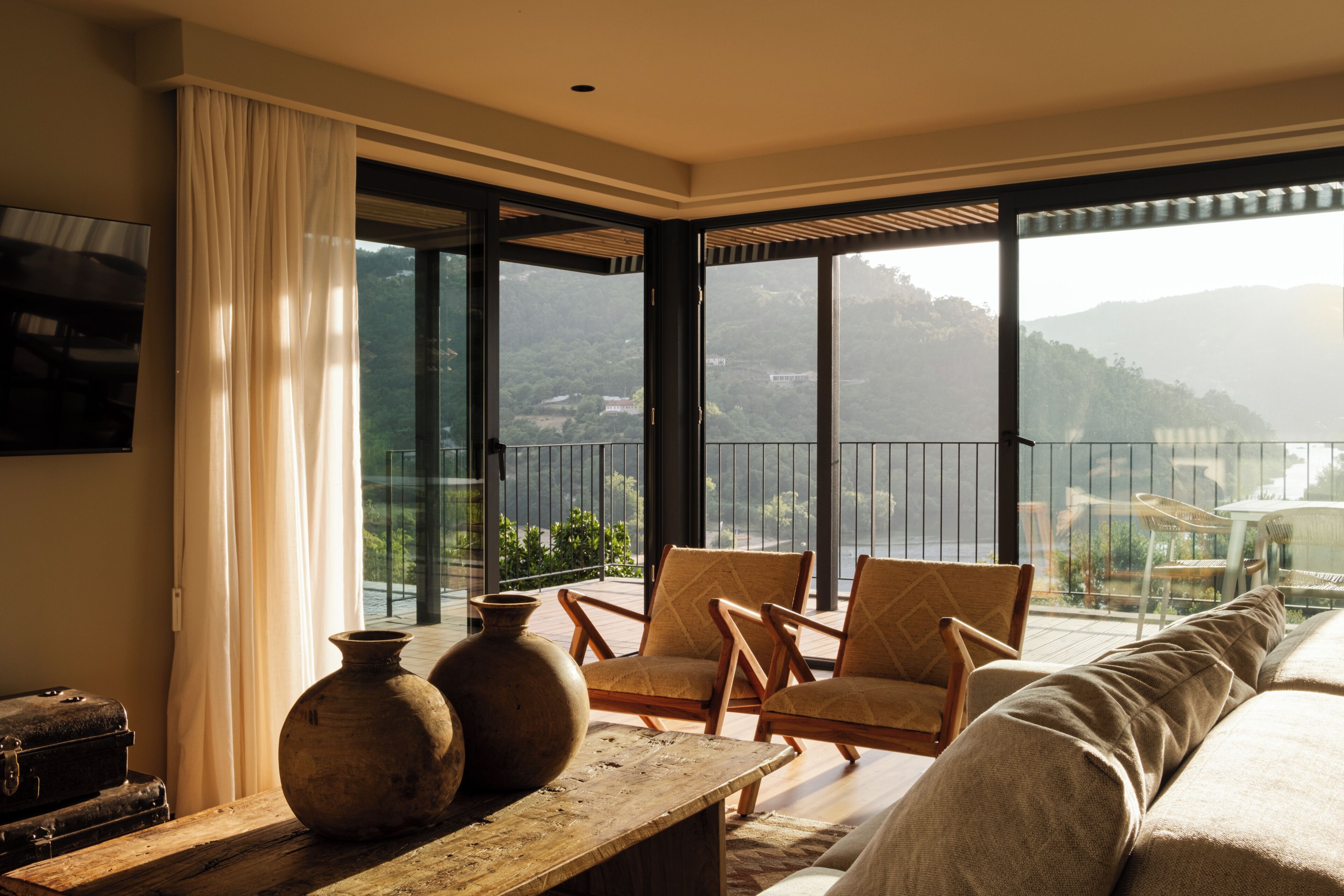 Villa Escola | Living area | 45-inch Smart TV with cable channels, DVD player, first-run films
