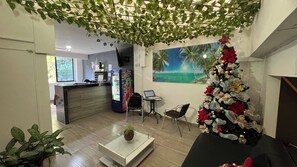 En 32-tommers smart-TV med kabel-kanaler samt oppvarmet gulv