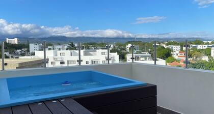 Penthouse with Private Jacuzzi near Santiago Airport