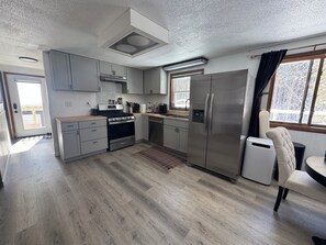 Fridge, oven, stovetop, dishwasher
