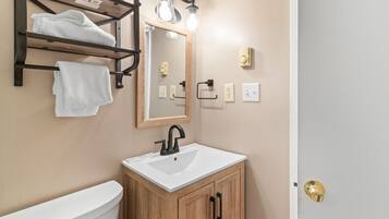 Free toiletries, hair dryer, towels