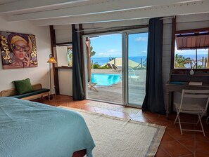4 bedrooms, iron/ironing board, free WiFi, bed sheets - Villa Rêve leeward, facing the sunset (Bouillante)