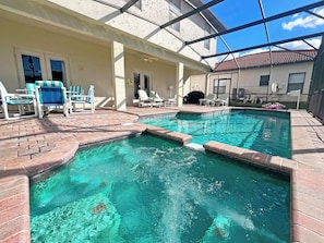 A heated pool
