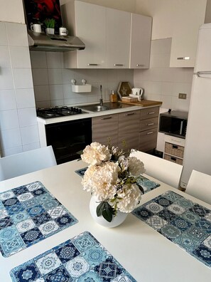 Kjøleskap, mikrobølgeovn, ovn og kokeplater