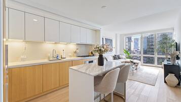 Microwave, oven, stovetop, dishwasher