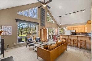 Smart TV, fireplace, table football, offices