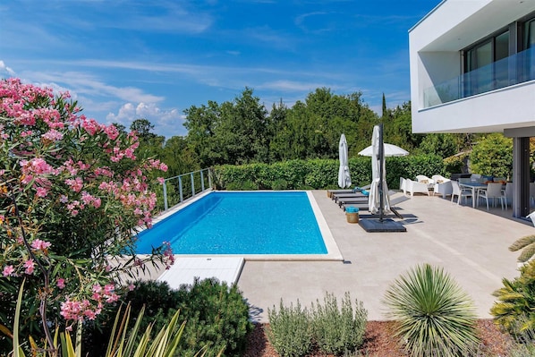 A heated pool
