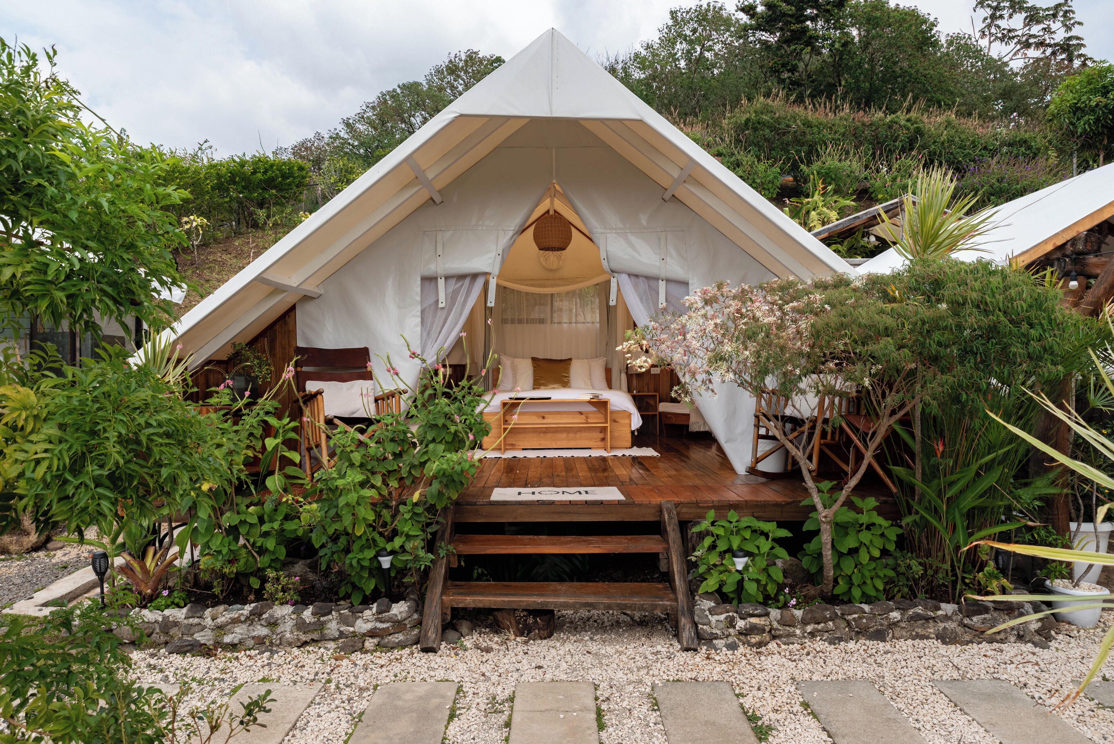 Tienda Confort, 1 habitación, no fumadores, vistas a la montaña | Sábanas de algodón egipcio y ropa de cama de alta calidad