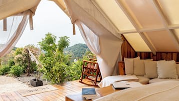 舒適帳棚, 1 間臥室, 非吸煙房, 山景 | 埃及棉床單、高級寢具、獨特裝潢、布置獨特