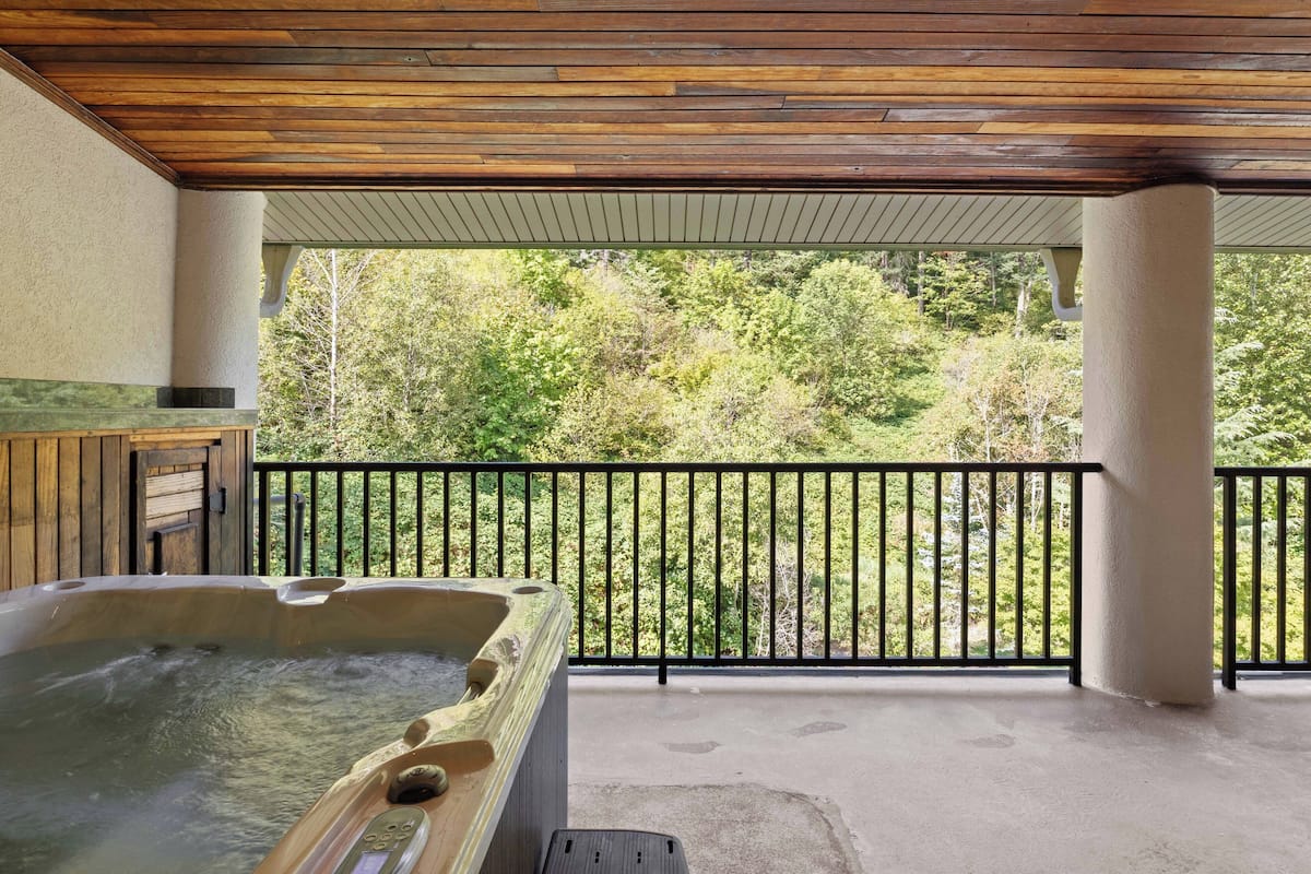 Suite, 1 chambre, non-fumeur, vue montagne | Bain à remous privé