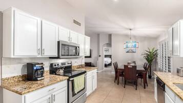 Microwave, oven, stovetop, dishwasher