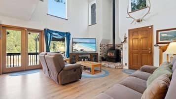 Télévision, cheminée