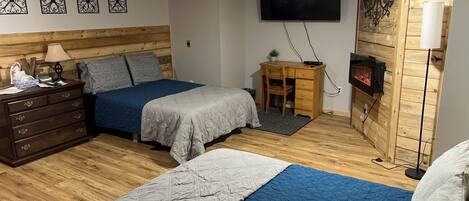 1 slaapkamer, een bureau, een strijkplank/strijkijzer, gratis wifi