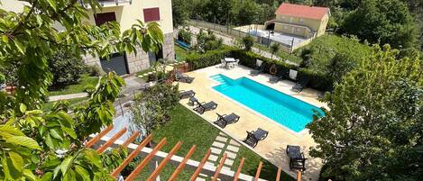 A heated pool