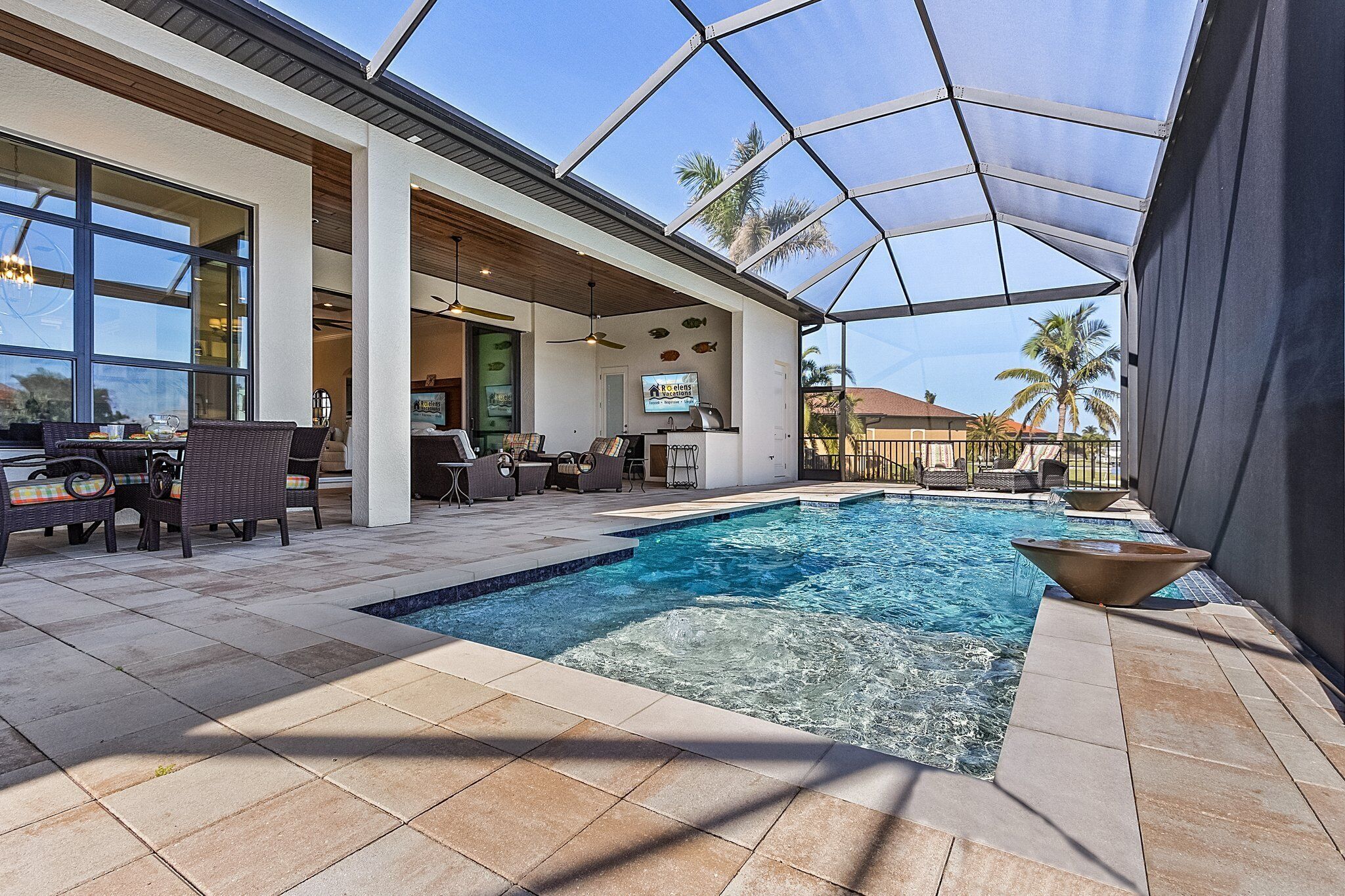A heated pool
