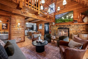 Smart TV, fireplace, video games, table football