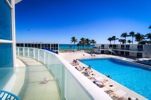 A heated pool