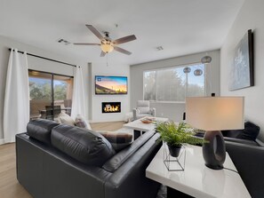 Smart TV, fireplace, offices