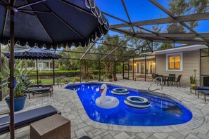 Una piscina riscaldata