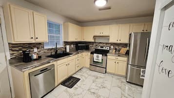 Microwave, oven, stovetop, dishwasher